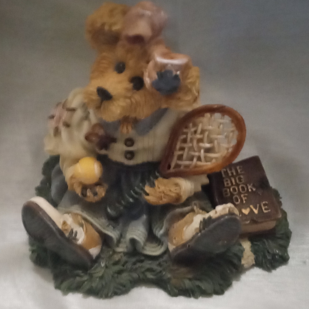 Boyds Bears Tennis Bear with Bow and Racket
